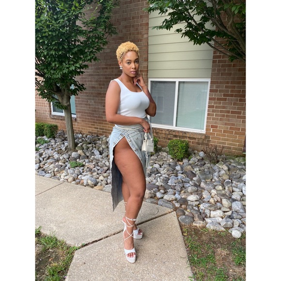 Denim Maxi Skirt - Picture 4 of 10